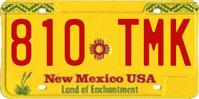 NM license plate 810TMK