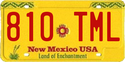 NM license plate 810TML