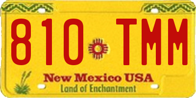 NM license plate 810TMM