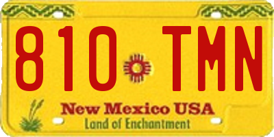 NM license plate 810TMN