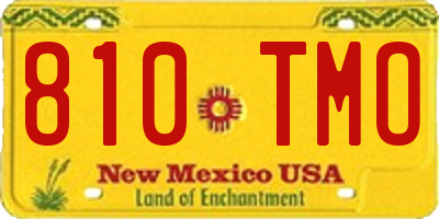 NM license plate 810TMO