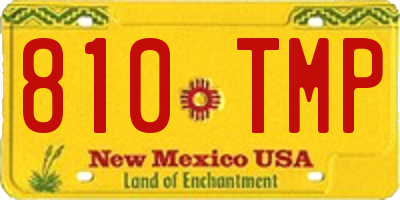 NM license plate 810TMP