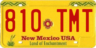 NM license plate 810TMT
