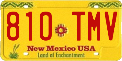 NM license plate 810TMV