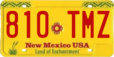 NM license plate 810TMZ