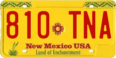 NM license plate 810TNA