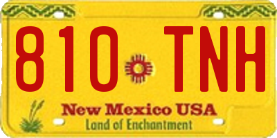 NM license plate 810TNH