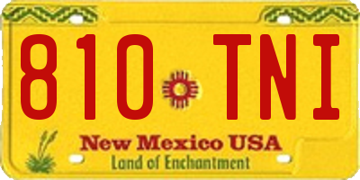 NM license plate 810TNI