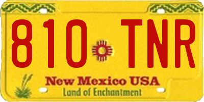 NM license plate 810TNR