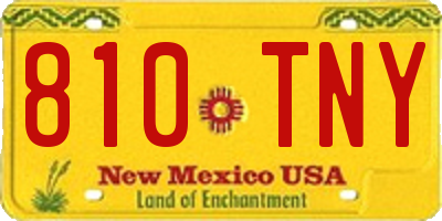 NM license plate 810TNY