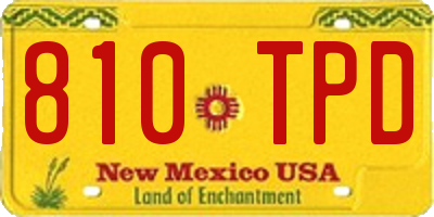 NM license plate 810TPD