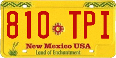 NM license plate 810TPI
