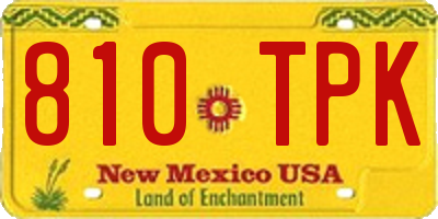 NM license plate 810TPK