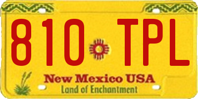 NM license plate 810TPL