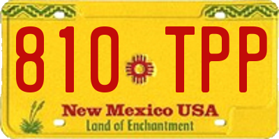 NM license plate 810TPP
