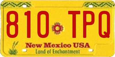 NM license plate 810TPQ