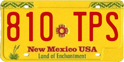 NM license plate 810TPS