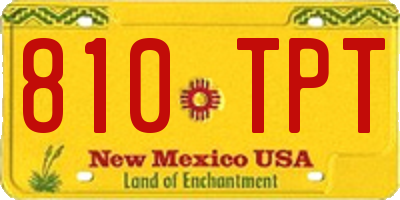 NM license plate 810TPT