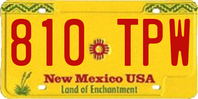NM license plate 810TPW