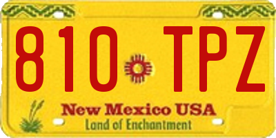 NM license plate 810TPZ