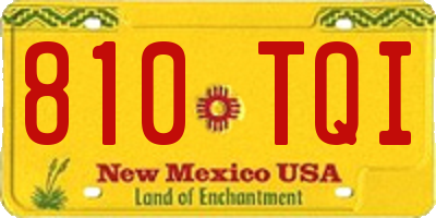 NM license plate 810TQI