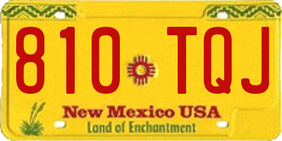 NM license plate 810TQJ