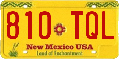 NM license plate 810TQL