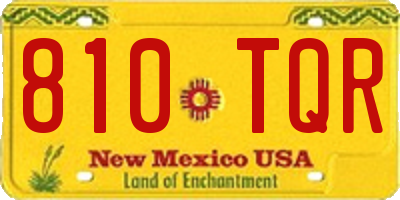 NM license plate 810TQR