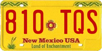 NM license plate 810TQS