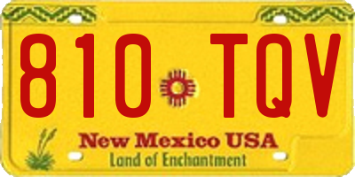 NM license plate 810TQV