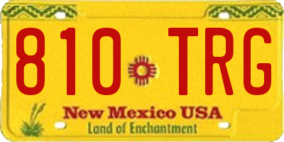 NM license plate 810TRG