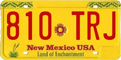 NM license plate 810TRJ
