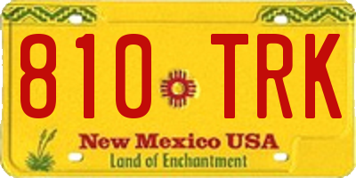 NM license plate 810TRK