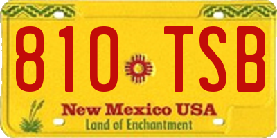 NM license plate 810TSB