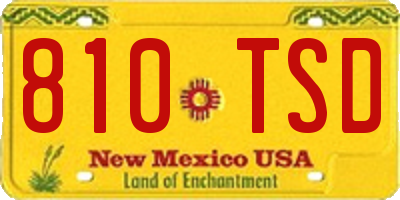 NM license plate 810TSD