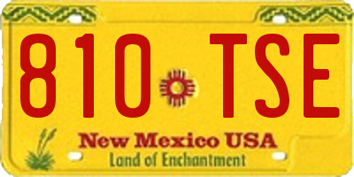 NM license plate 810TSE