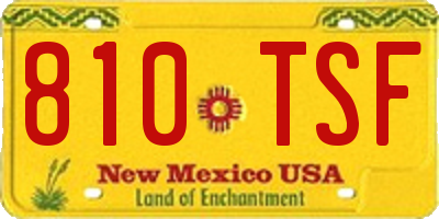 NM license plate 810TSF