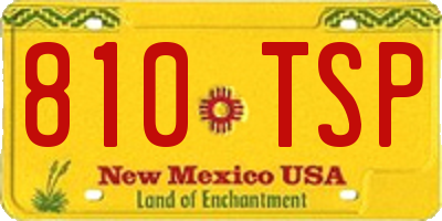 NM license plate 810TSP