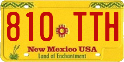 NM license plate 810TTH