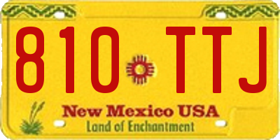 NM license plate 810TTJ
