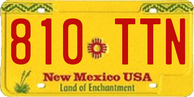 NM license plate 810TTN