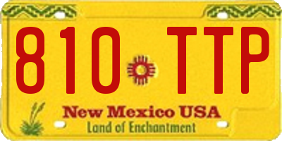 NM license plate 810TTP