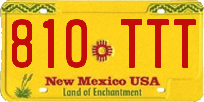 NM license plate 810TTT