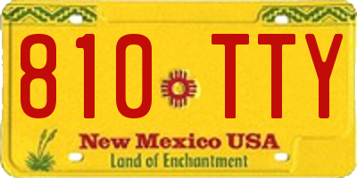 NM license plate 810TTY