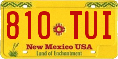 NM license plate 810TUI