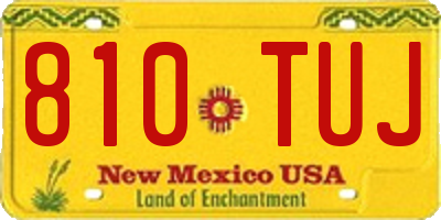 NM license plate 810TUJ