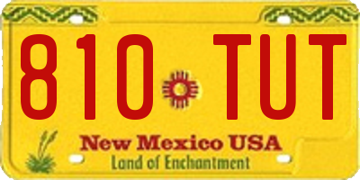 NM license plate 810TUT