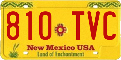 NM license plate 810TVC