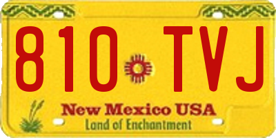 NM license plate 810TVJ