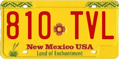 NM license plate 810TVL